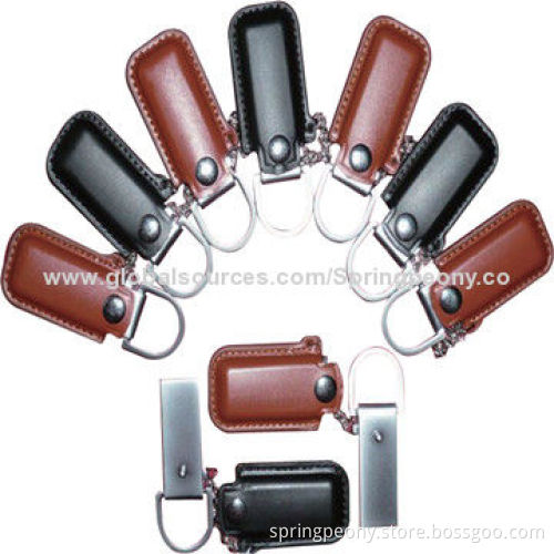 Keychain leather USB flash drives